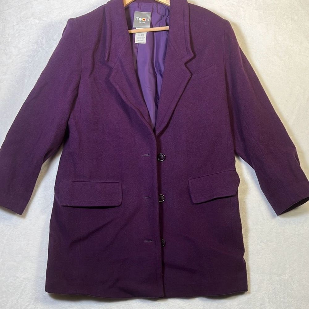 itokin minna vintage wool trench‎ coat- Women size 6